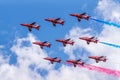 RAF Red Arrows Air Display Team Royalty Free Stock Photo