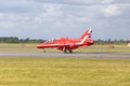 RAF Red Arrows in BAE Hawk T1 trainers Royalty Free Stock Photo