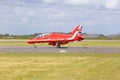 RAF Red Arrows in BAE Hawk T1 trainers Royalty Free Stock Photo