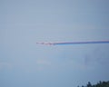 RAF red arrows display at the Farnborough Air Show