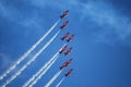 RAF red arrows display at Newcastle in Ireland