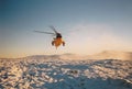 RAF Rescue Seaking Helicopter in the Mountains Royalty Free Stock Photo