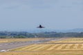 The RAF Typhoon, callsign Blackjack takes off from Blackpool Airport