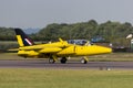 Former Royal Air Force RAF 1950`s era Folland Gnat T Mk.1 jet trainer aircraft G-MOUR.