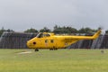 Former Royal Air Force, RAF Westland WS-55-3 Whirlwind helicopter G-BVGE at RAF Waddington.