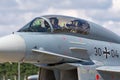 German Air Force Luftwaffe Eurofighter EF-2000 Typhoon fighter jet aircraft. Royalty Free Stock Photo