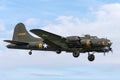 World War II era Boeing B-17 Flying Fortress bomber aircraft `Sally B` G-BEDF. Royalty Free Stock Photo