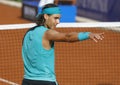 Rafa Nadal gesturing during match