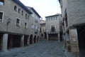 Rafael Ayerbe Square With Its Pretty Arched Soportals And Quables In Alquezar. Landscapes, Nature, History, Architecture. December