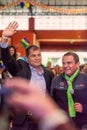 Rafael Correa, President Of Ecuador With Mayer Of Banos