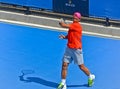 Rafael Nadal playing in the Australian Open