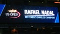 Rafael Nadal US Open 2017 men`s singles champion sign at Billie Jean King National Tennis Center