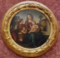 Raffaellino del Garbo: The Virgin and Child, St. John and the angel Royalty Free Stock Photo