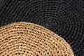 Raffia black and beige, crochet pattern Royalty Free Stock Photo