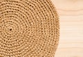 Raffia is an organic wood fiber that is easy to crochet on a wooden background