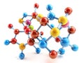 Raffinose Trisaccharide Molecular Structure A Detailed Illustration of Galactose Glucose and Fructose Linked in a