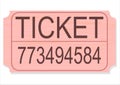 Raffle or contest ticket isolation vector Royalty Free Stock Photo