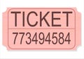 Raffle or contest ticket isolation vector