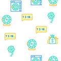 Raffle Lottery Game Collection Icons Set Vector Royalty Free Stock Photo