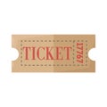 Raffle ticket icon clipart logotype isolated vector illustration Royalty Free Stock Photo