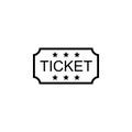 Raffle ticket outline icon