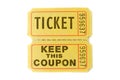 Raffle Ticket with stub Royalty Free Stock Photo