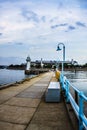 Raffles Marina Lighthouse, built in 1994 and overlooking the Tuas Second Link - Singapore\'s second causeway to Malaysia.