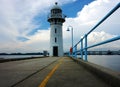 Raffles marina lighthouse Royalty Free Stock Photo