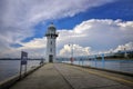 Raffles marina lighthouse Royalty Free Stock Photo