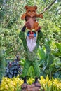 Rafiki and Simba  topiary display figure on display at Disney World Royalty Free Stock Photo