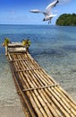 Raft on the bank of the lagoon, Jamaica Royalty Free Stock Photo