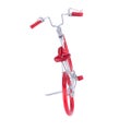 raft bicycle made by aluminium wire on white background