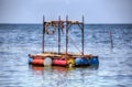 Raft in the Harbor of Bonagia on icily, Italy Royalty Free Stock Photo
