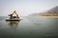 Raft-house in the lake Royalty Free Stock Photo