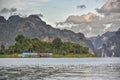 Raft houses at Khao Sok National Park, Thailand Royalty Free Stock Photo