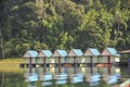 Raft houses at Khao Sok National Park, Thailand Royalty Free Stock Photo