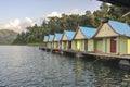 Raft houses at Khao Sok National Park, Thailand Royalty Free Stock Photo