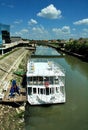 Raft restaurant on the river Begej Zrenjanin Serbia