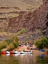 Rafters Colorado River Grand Canyon Royalty Free Stock Photo