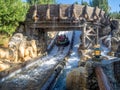 Rafters enjoying the Grizzly River Run, Disney California Adventure Park Royalty Free Stock Photo