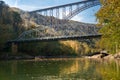 Rafters at the New River Gorge Bridge in West Virginia Royalty Free Stock Photo