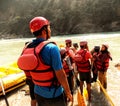 Rafting adventure at Rishikesh Uttarakhand people waiting for adventure