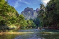 Rafting on a canoe