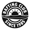 Rafting club logo, simple style Royalty Free Stock Photo