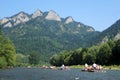 Rafting on Dunajec River, Poland Royalty Free Stock Photo