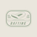 Rafting Emblem Design Royalty Free Stock Photo