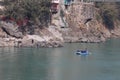 Rafting in ganga river is so much fun and is best what you can do once in rishikesh Royalty Free Stock Photo