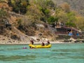 Rafting on Ganga river in Rishikesh, Uttarkhand, India Royalty Free Stock Photo