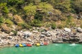 Rafting on Ganga river in Rishikesh, Uttarkhand, India Royalty Free Stock Photo