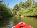 Rafting on the Jordan River in Israel Royalty Free Stock Photo